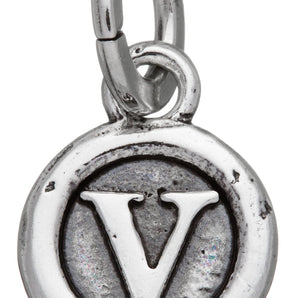 Charm lettera bottone  ''V''