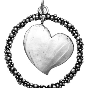 Charm cuore grande perlage