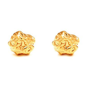 Orecchini Raspini a Bottone collezione Petra, argento dorato