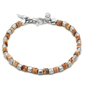 Bracciale Raspini in argento da uomo Tango con diaspro