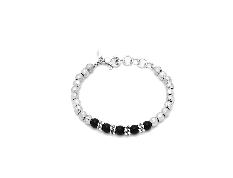 Bracciale Giovanni Raspini sfere onice e treccia