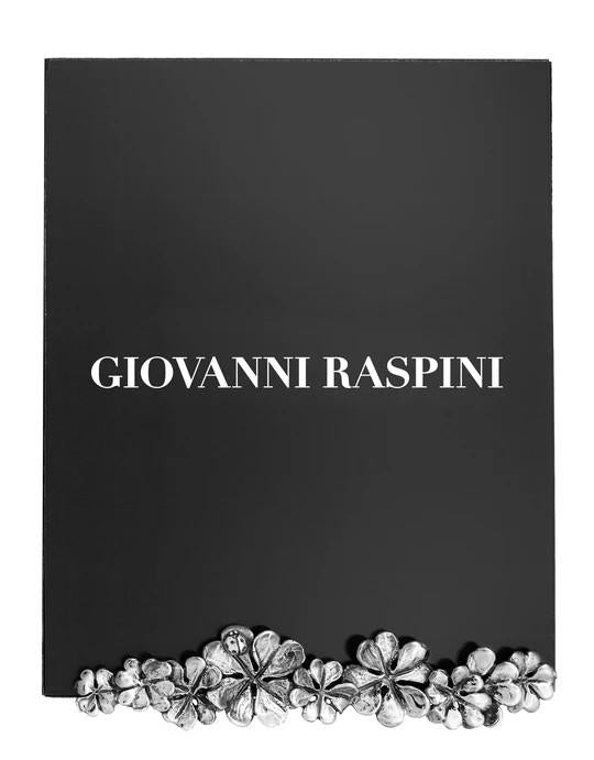 Cornice Raspini Quadrifogli grande in Bronzo Bianco (vetro 16x20)