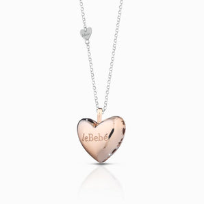 Collana Le Bebé a cuore in argento bagnato su oro rosa SNM014