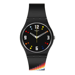 Orologio Swatch black carousel squares
