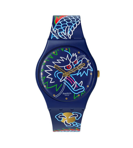 Orologio Swatch Dragon in waves