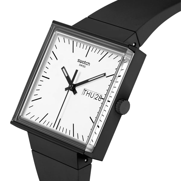 Orologio Swatch quadrato what if black