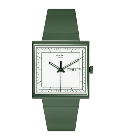 Orologio Swatch quadrato what if green