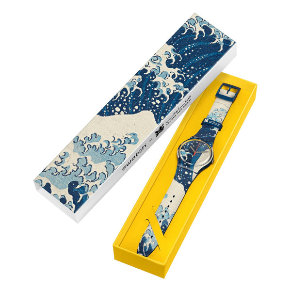 Orologio Swatch the great wave by hokusai & astrolabe