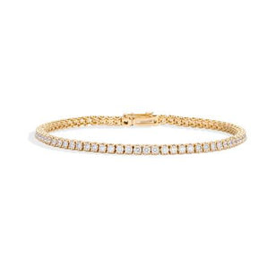Bracciale tennis, oro giallo 18 kt e diamanti naturali taglio brillante Ct. 1,70