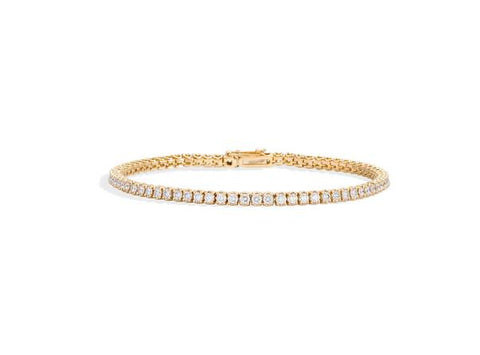 Bracciale tennis, oro giallo 18 kt e diamanti naturali taglio brillante Ct. 1,70