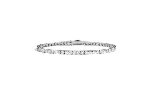 Bracciale tennis in oro bianco 18 kt e diamanti taglio brillante Ct. 0,73