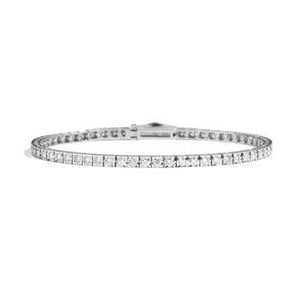 Bracciale tennis in oro bianco 18 kt e diamanti taglio brillante Ct. 1,60